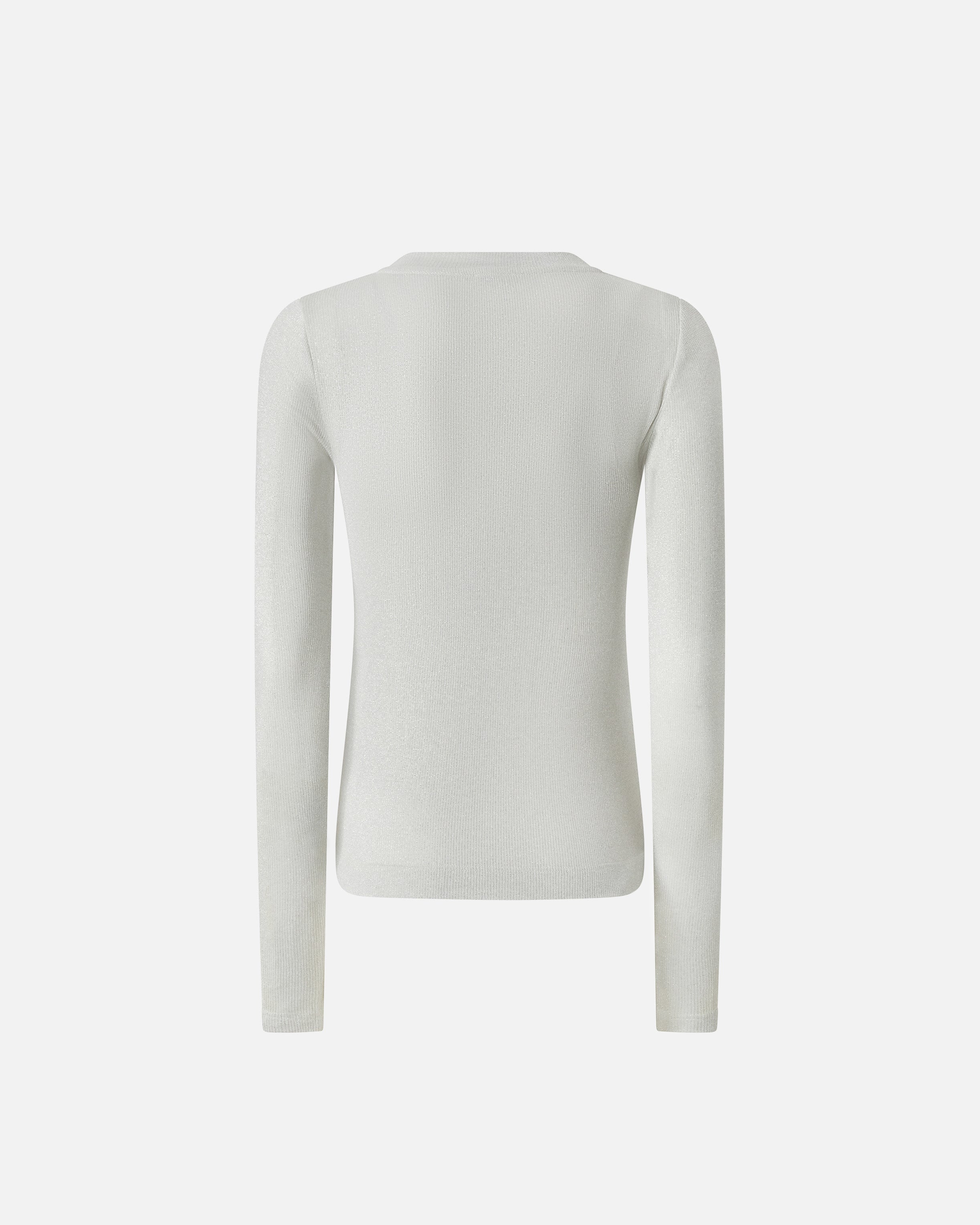 Maglia serafino metallizzata a costine 104651A2CQ I17 PINKO Argento-metallizzato 