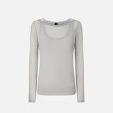 Maglia jersey garza leggera a maniche lunghe 104653A2CL IIA PINKO Grigio scuro 