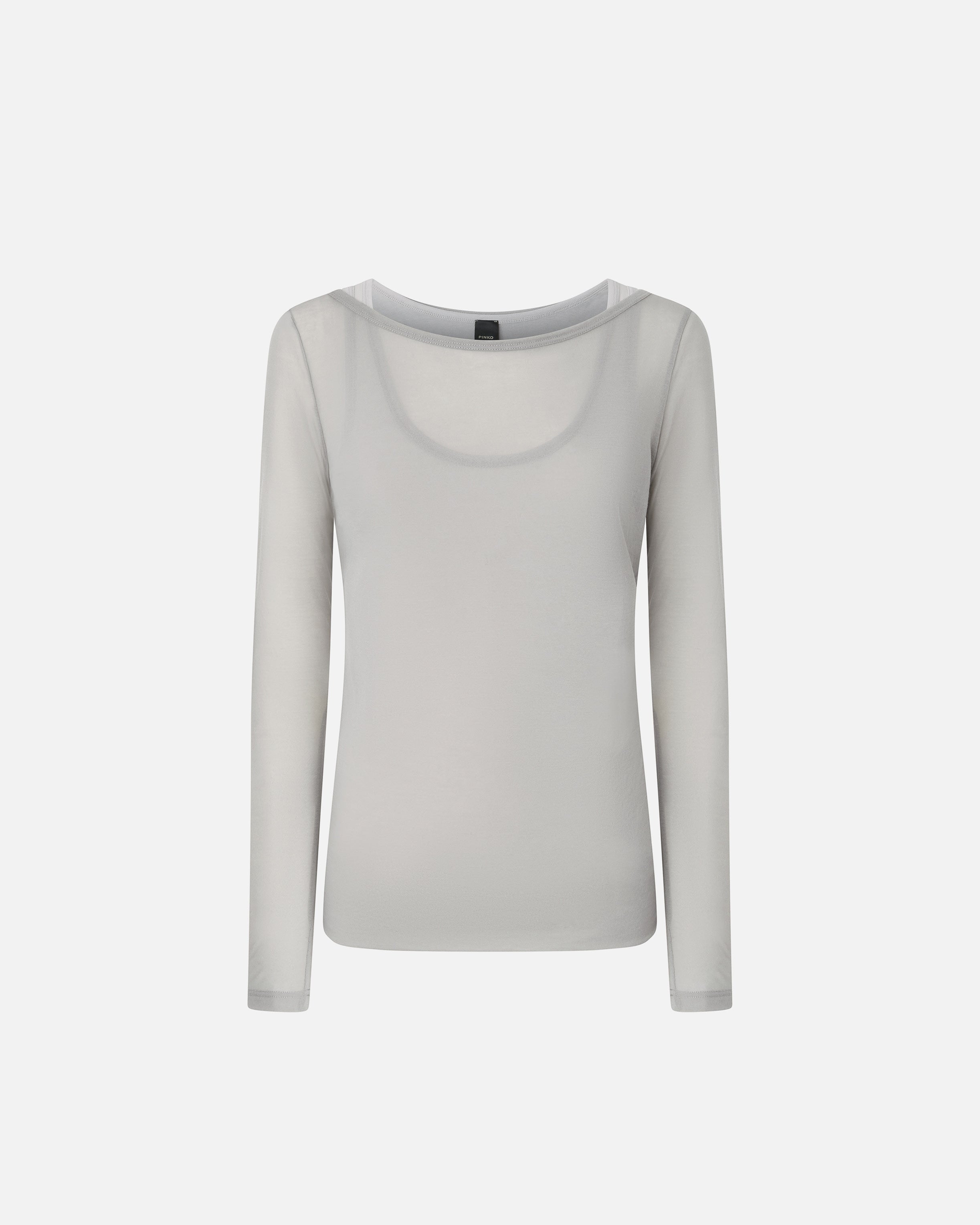 Maglia jersey garza leggera a maniche lunghe 104653A2CL IIA PINKO Grigio scuro 