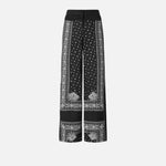 Pantaloni ampi leggeri stampa bandana 104663A2CK Z1T PINKO Nero/lime 