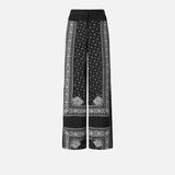 Pantaloni ampi leggeri stampa bandana 104663A2CK Z1T PINKO Nero/lime 