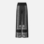 Pantaloni ampi leggeri stampa bandana 104663A2CK Z1T PINKO Nero/lime 