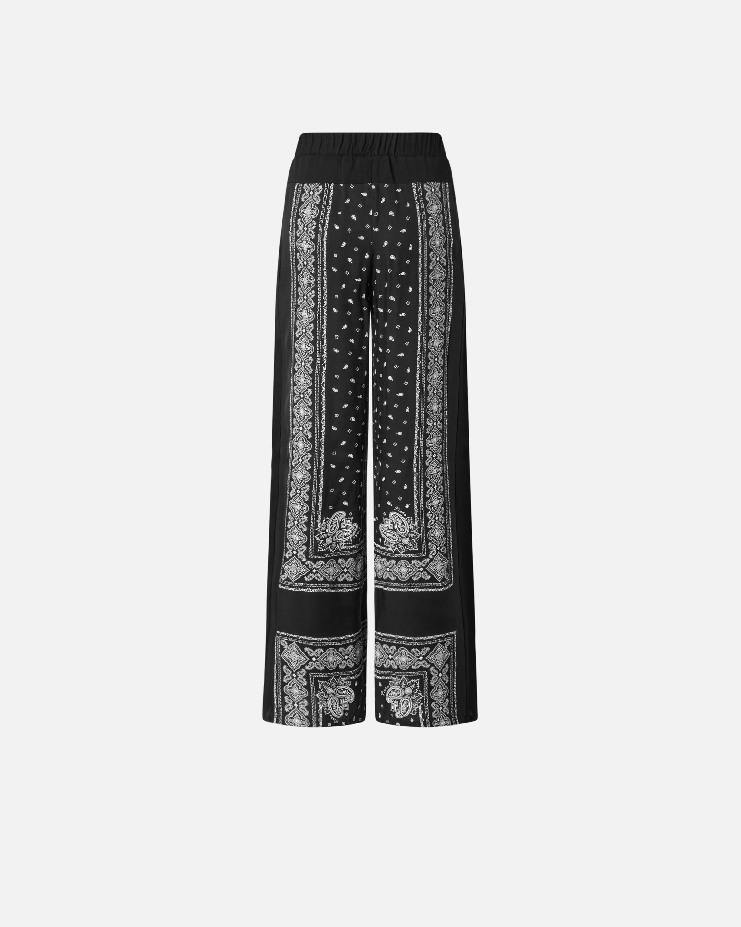 Pantaloni ampi leggeri stampa bandana 104663A2CK Z1T PINKO Nero/lime 