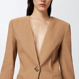 Giacca con rifiniture in tulle 104674A2EE L31 PINKO Marrone-tordo 
