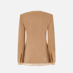 Giacca con rifiniture in tulle 104674A2EE L31 PINKO Marrone-tordo 