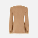 Giacca con rifiniture in tulle 104674A2EE L31 PINKO Marrone-tordo 