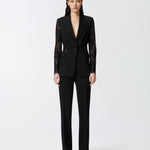 Pantaloni eleganti svasati in cady tecnico 104690A213 Z99 PINKO Nero limousine 