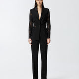 Pantaloni eleganti svasati in cady tecnico 104690A213 Z99 PINKO Nero limousine 