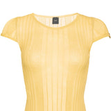 Maglia smanicata 104773A1ND C43 PINKO Giallo canna dindia 