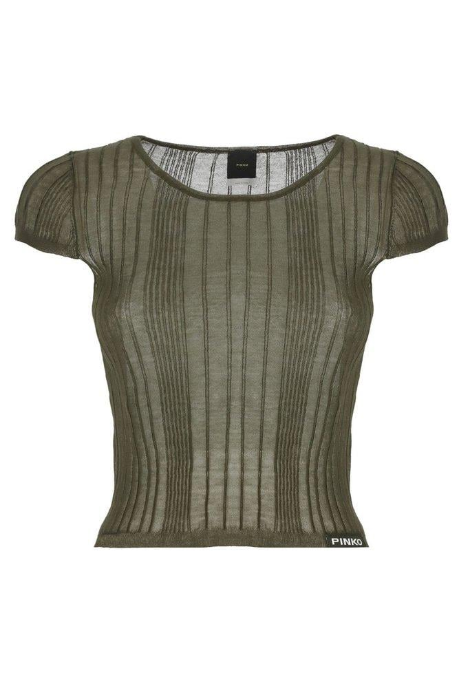 Maglia smanicata 104773A1ND X18 PINKO Verde militare 