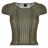 Maglia smanicata 104773A1ND X18 PINKO Verde militare 