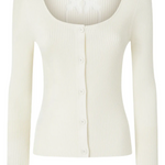 Cardigan corto con logo uccellini dietro 104810A1KW Z05 PINKO White 