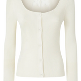 Cardigan corto con logo uccellini dietro 104810A1KW Z05 PINKO White 