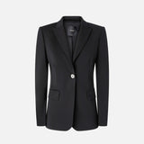 Blazer monopetto in viscosa effetto scuba 104903A1L3 Z99 PINKO Black 