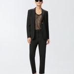 Blazer monopetto in viscosa effetto scuba 104903A1L3 Z99 PINKO Black 