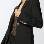 Blazer monopetto in viscosa effetto scuba 104903A1L3 Z99 PINKO Black 