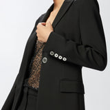 Blazer monopetto in viscosa effetto scuba 104903A1L3 Z99 PINKO Black 