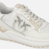 Sneaker chunky con satin e strass SS0055P073 DY7 PINKO Yougurt 