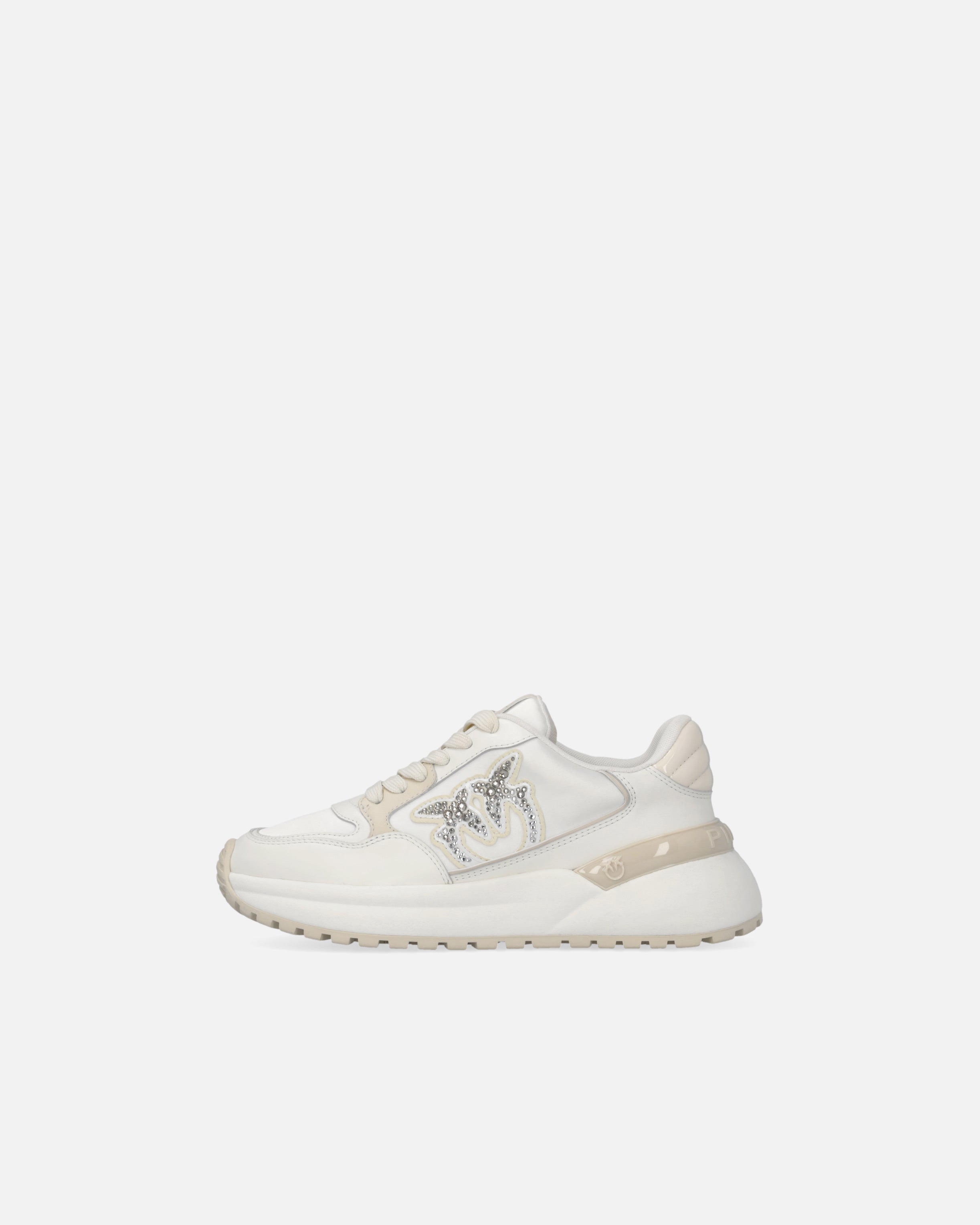Sneaker chunky con satin e strass SS0055P073 DY7 PINKO Yougurt 