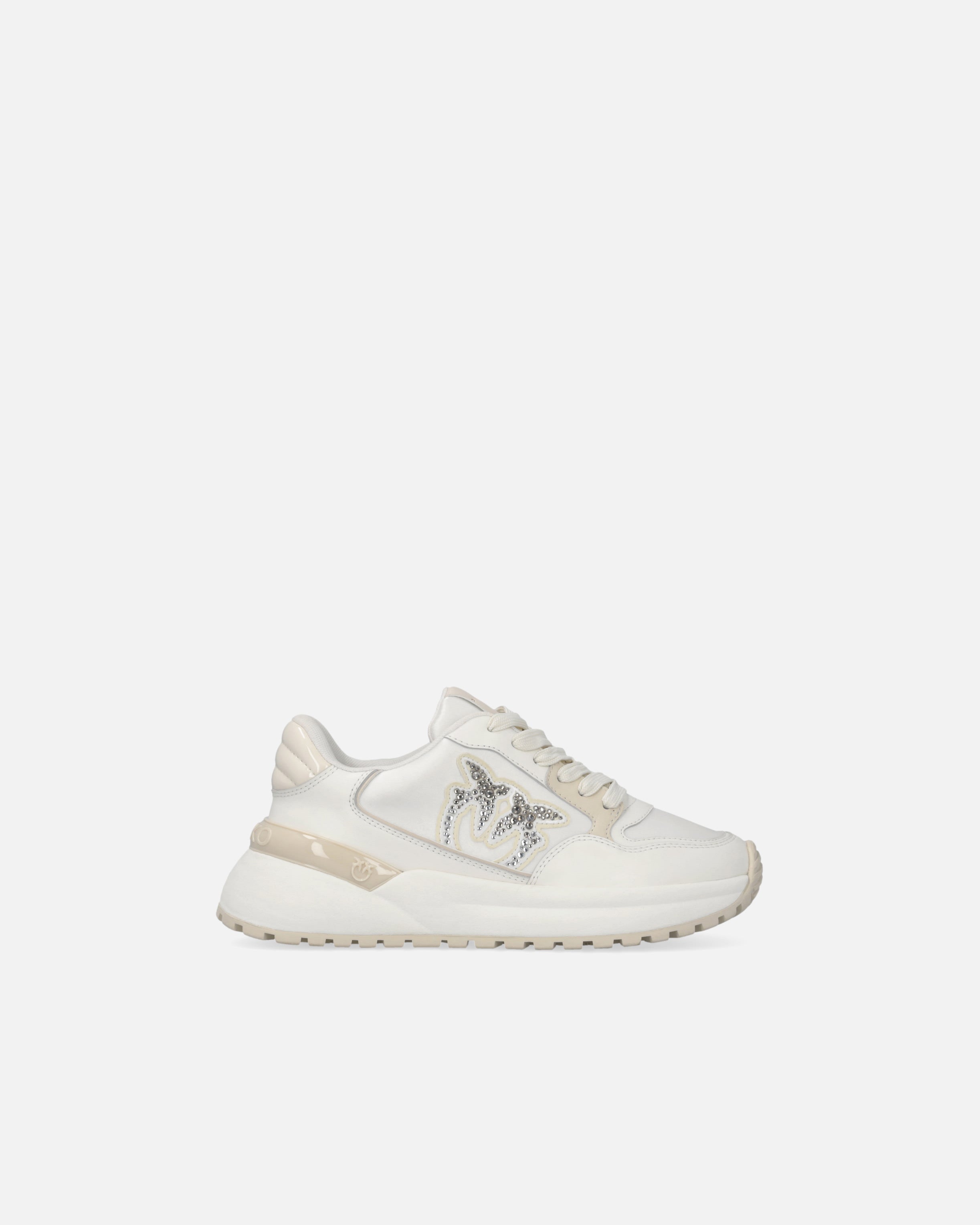 Sneaker chunky con satin e strass SS0055P073 DY7 PINKO Yougurt 