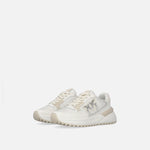 Sneaker chunky con satin e strass SS0055P073 DY7 PINKO Yougurt 