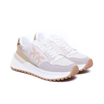 Sneaker in camoscio e mesh SS0055P074 K26 PINKO Bianco 