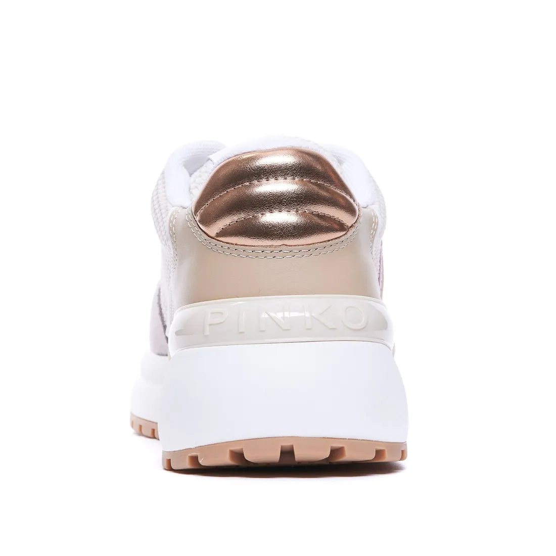 Sneaker in camoscio e mesh SS0055P074 K26 PINKO Bianco 