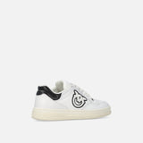 Sneaker in pelle con logo bianco e nero SS0077P001 ZZ1 PINKO White/black 