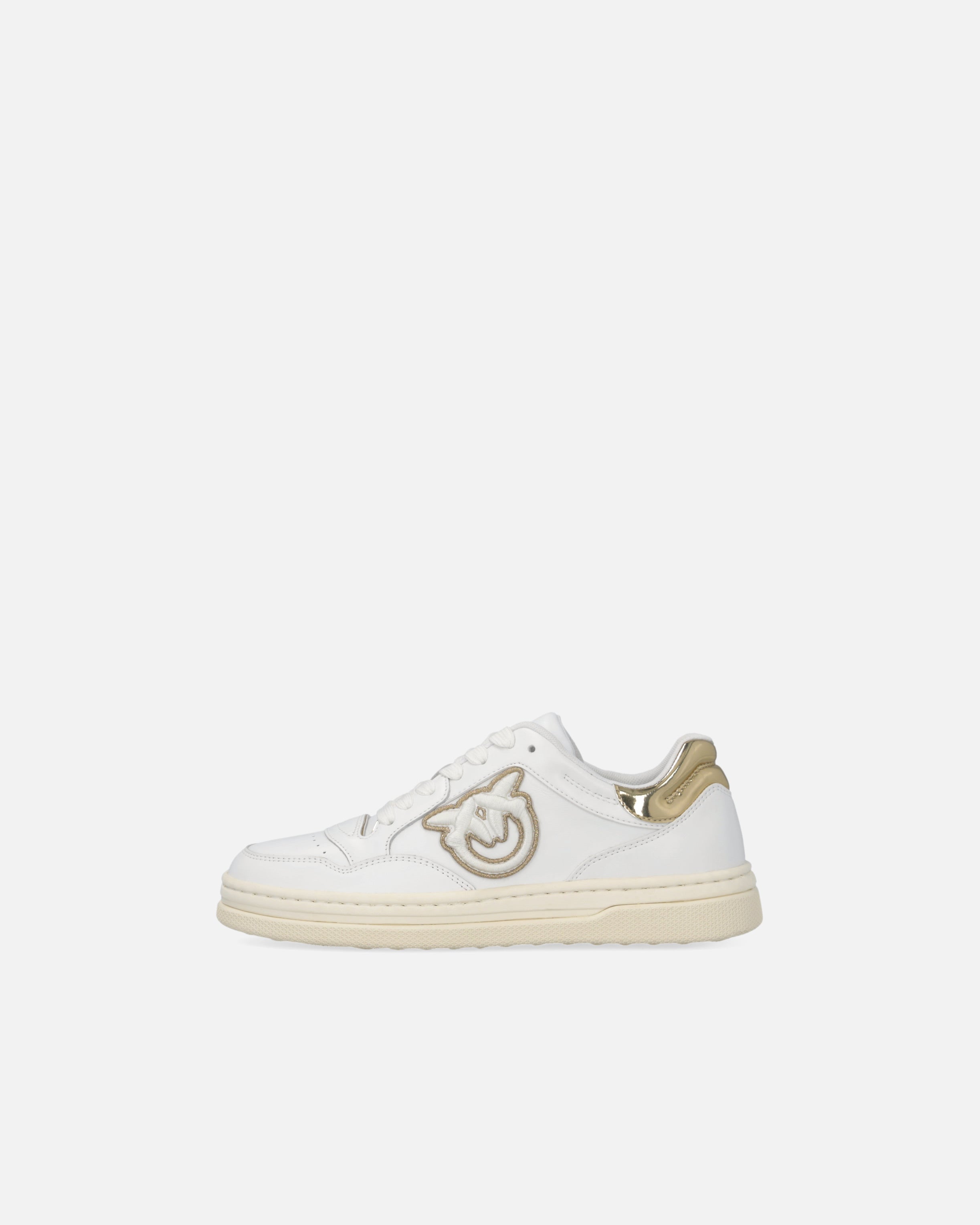 Sneaker in pelle con dettagli metallizzati SS0077P014 ZIA PINKO White/platinum 