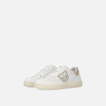 Sneaker in pelle con dettagli metallizzati SS0077P014 ZIA PINKO White/platinum 