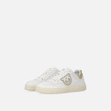 Sneaker in pelle con dettagli metallizzati SS0077P014 ZIA PINKO White/platinum 