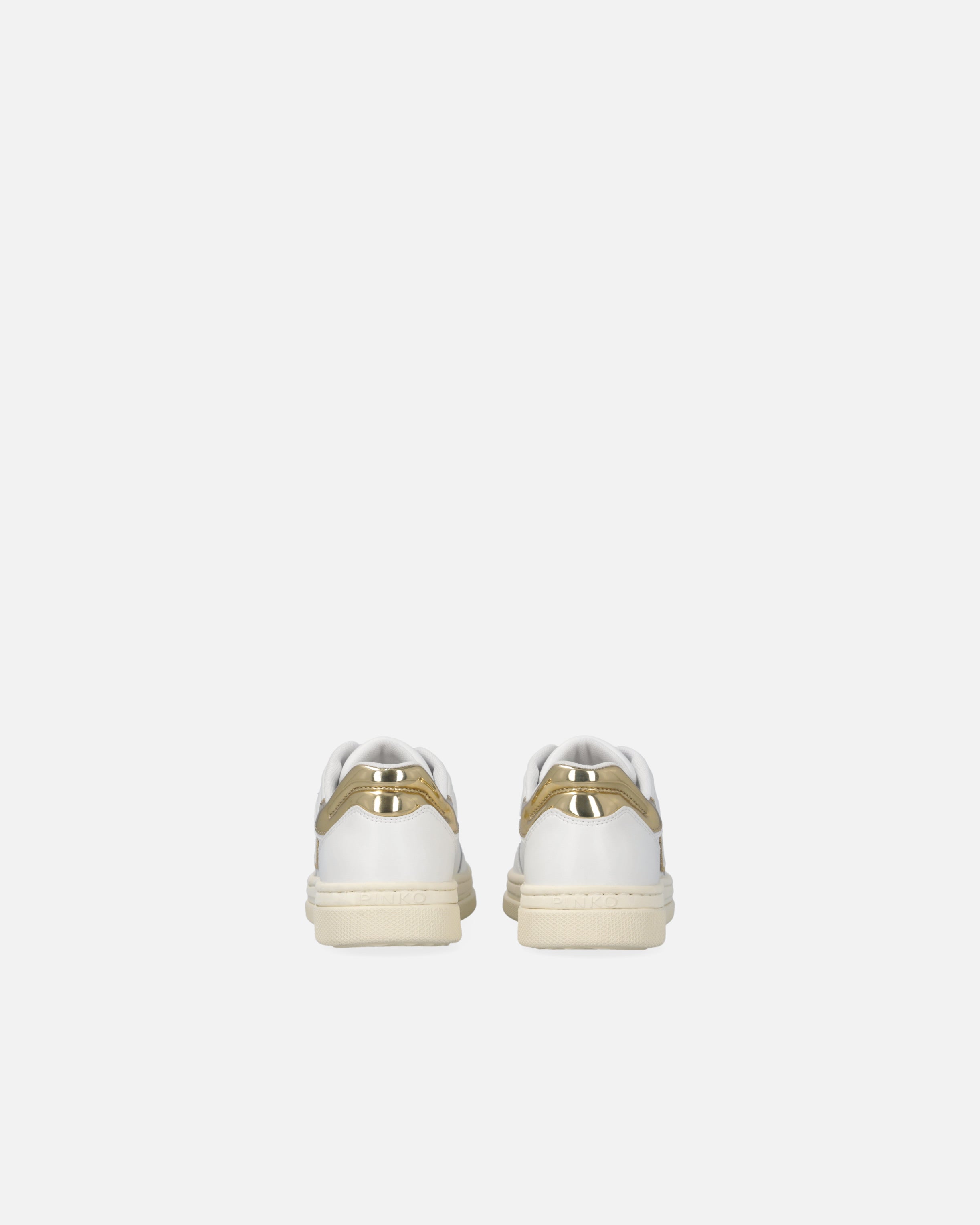 Sneaker in pelle con dettagli metallizzati SS0077P014 ZIA PINKO White/platinum 