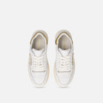 Sneaker in pelle con dettagli metallizzati SS0077P014 ZIA PINKO White/platinum 