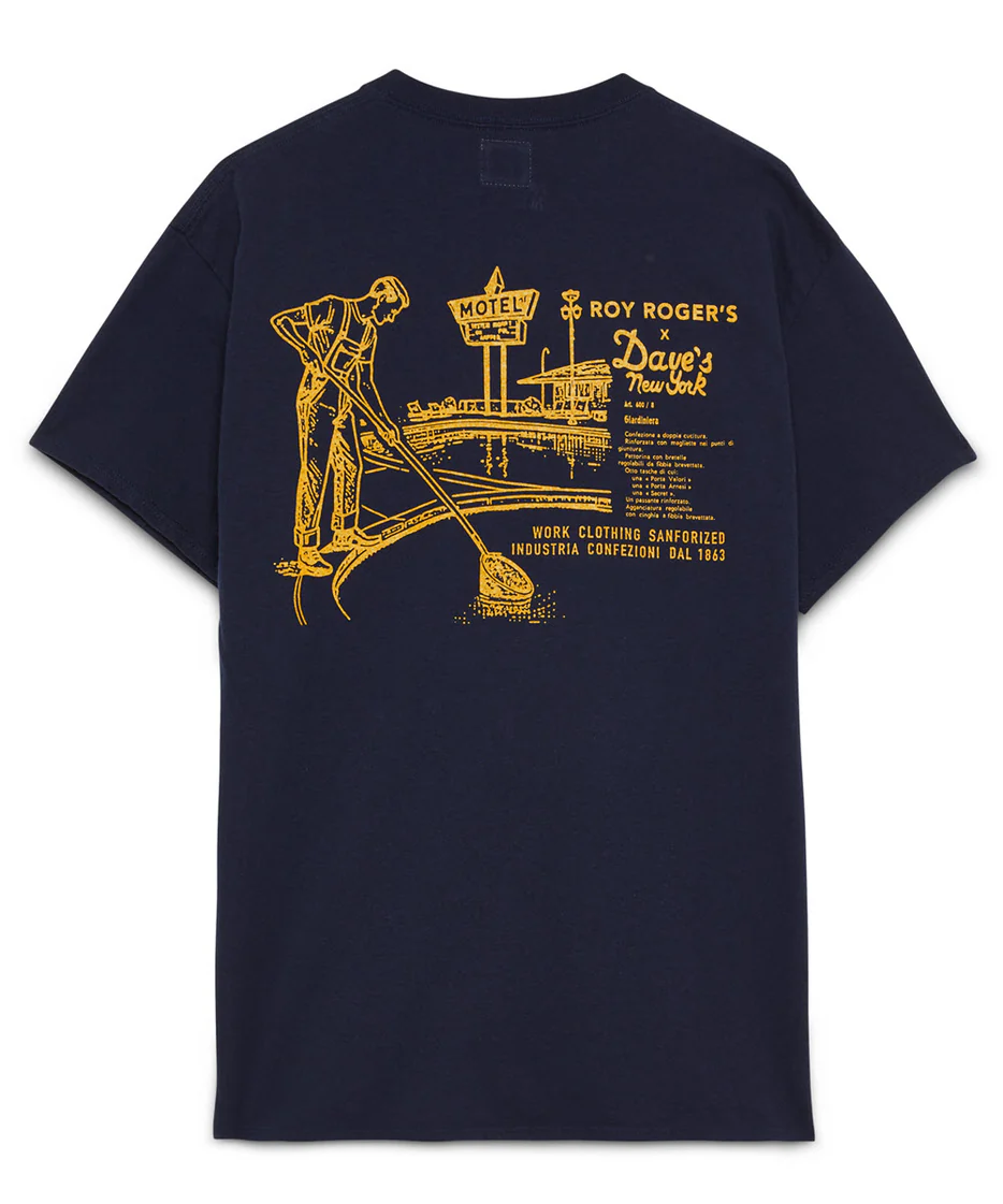 T-Shirt manica corta RDV004 CM43 C0048 ROY ROGER'S X DAVE'S NEW YORK Blue navy 