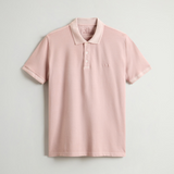 Polo Mackinack tinta in capo in piqué di cotone elasticizzato CFWOPO0065MRUT1483 4409 WOOLRICH Rose smoke 