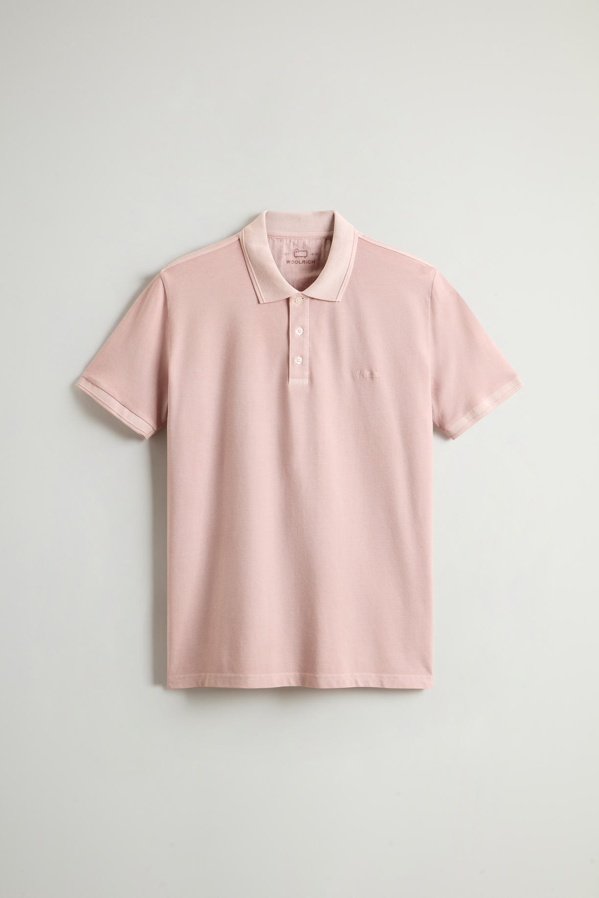 Polo Mackinack tinta in capo in piqué di cotone elasticizzato CFWOPO0065MRUT1483 4409 WOOLRICH Rose smoke 