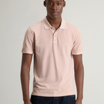 Polo Mackinack tinta in capo in piqué di cotone elasticizzato CFWOPO0065MRUT1483 4409 WOOLRICH Rose smoke 