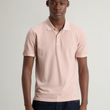 Polo Mackinack tinta in capo in piqué di cotone elasticizzato CFWOPO0065MRUT1483 4409 WOOLRICH Rose smoke 