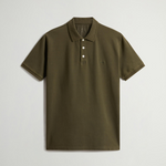 Polo Mackinack tinta in capo in piqué di cotone elasticizzato CFWOPO0065MRUT1483 6006 WOOLRICH Greenstone 