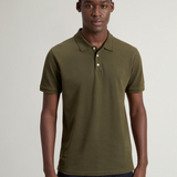 Polo Mackinack tinta in capo in piqué di cotone elasticizzato CFWOPO0065MRUT1483 6006 WOOLRICH Greenstone 