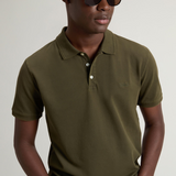 Polo Mackinack tinta in capo in piqué di cotone elasticizzato CFWOPO0065MRUT1483 6006 WOOLRICH Greenstone 