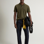 Polo Mackinack tinta in capo in piqué di cotone elasticizzato CFWOPO0065MRUT1483 6006 WOOLRICH Greenstone 