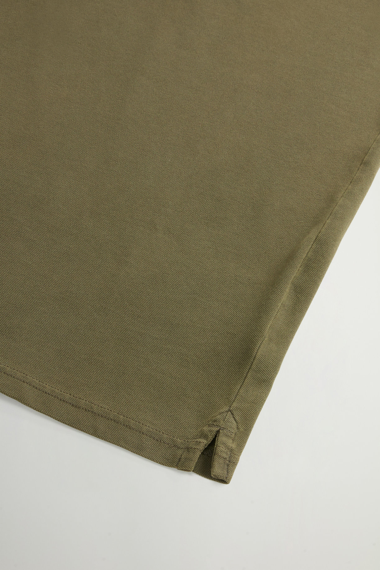 Polo Mackinack tinta in capo in piqué di cotone elasticizzato CFWOPO0065MRUT1483 6006 WOOLRICH Greenstone 