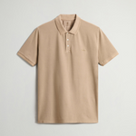 Polo Mackinack tinta in capo in piqué di cotone elasticizzato CFWOPO0065MRUT1483 8640 WOOLRICH White pepper 