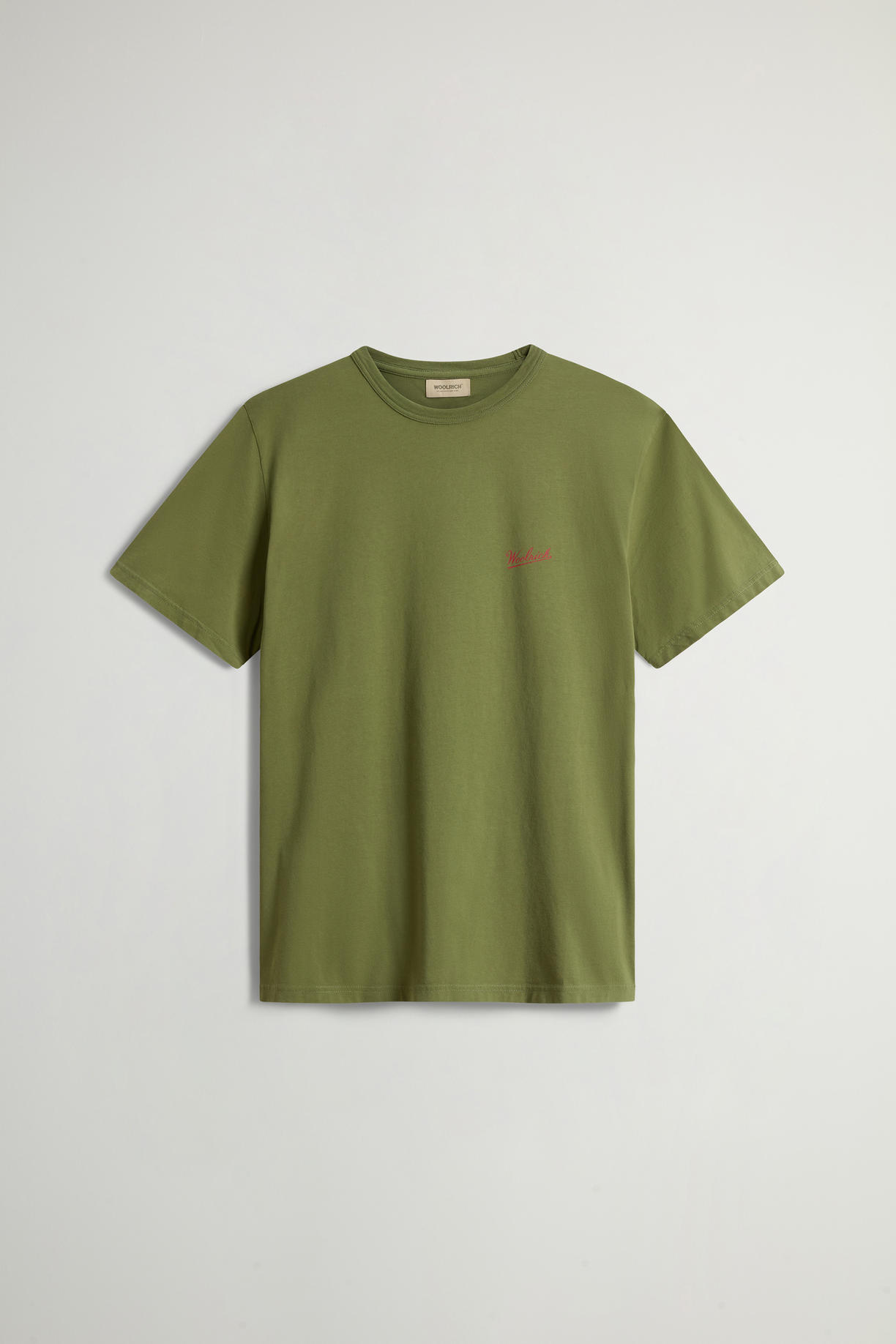 T-shirt in puro cotone con logo CFWOTE0144MRUT2926 6641 WOOLRICH Cypress 
