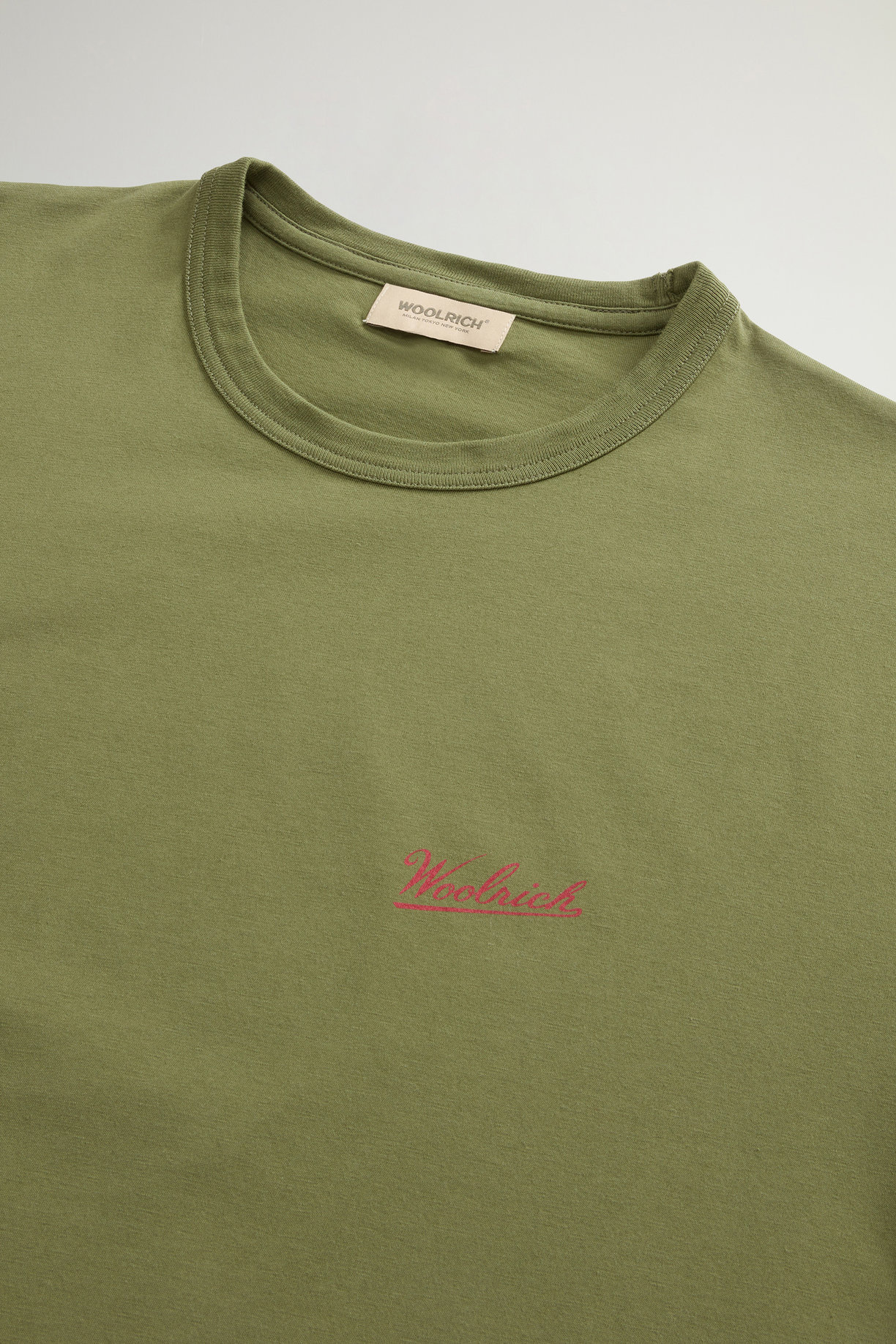 T-shirt in puro cotone con logo CFWOTE0144MRUT2926 6641 WOOLRICH Cypress 