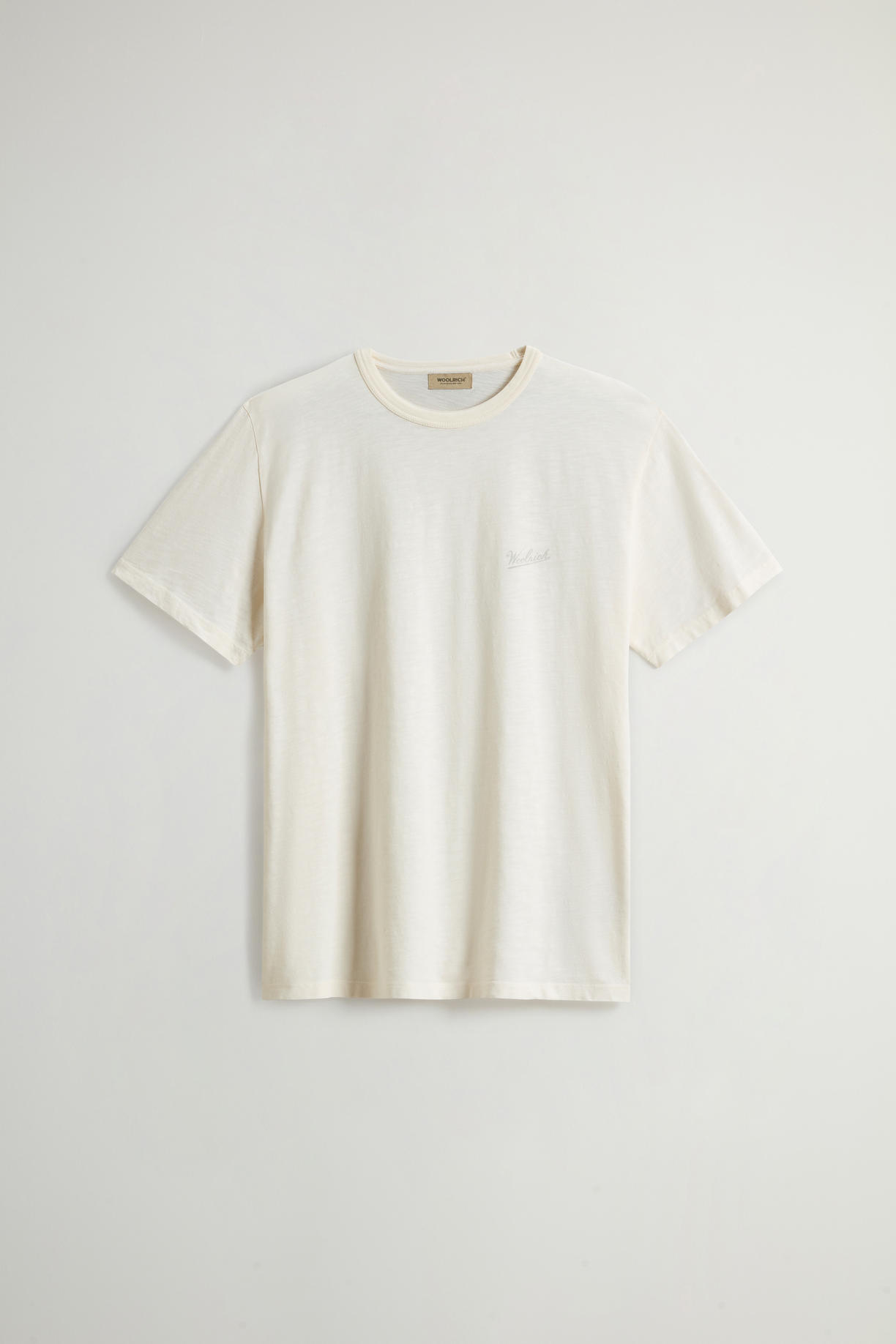 T-Shirt in puro cotone fiammato CFWOTE0161MRUT4061 8887 WOOLRICH Jet stream 