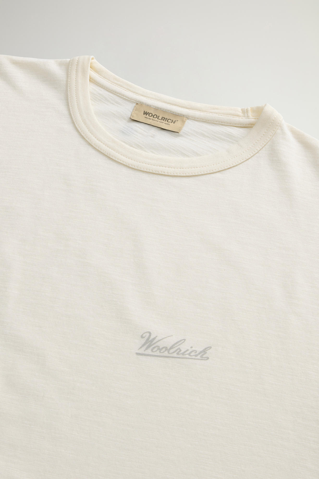 T-Shirt in puro cotone fiammato CFWOTE0161MRUT4061 8887 WOOLRICH Jet stream 