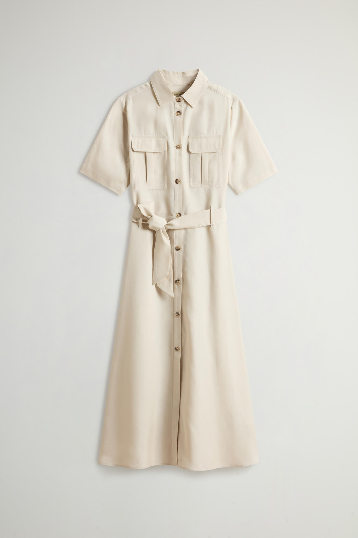 Abito lungo in tencel CFWWDR0190FRUT3945 8867 WOOLRICH Light oak 