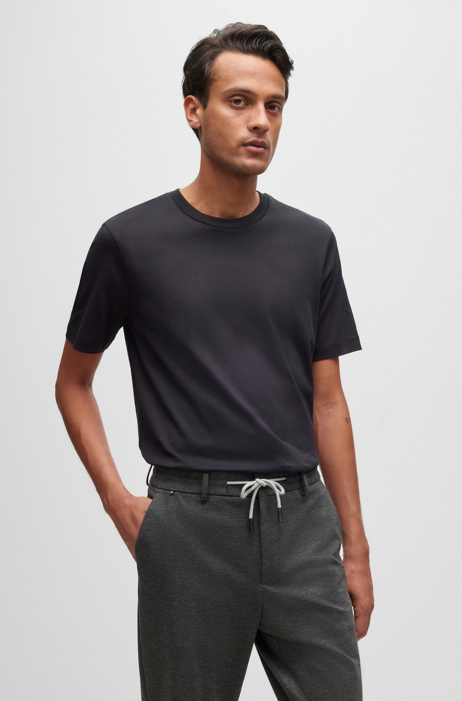 T-Shirt manica corta 50468972 10241525 01 001 BOSS Black 
